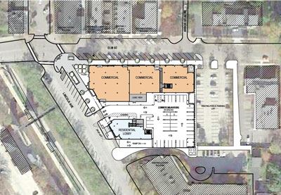 Drawing of One Winnetka site at Elm and Lincoln
