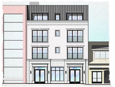 Drawing of completed Engel & Volkers building